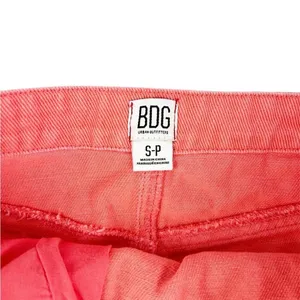 Urban Outfitters‎ BDG Coral Pink Foldover Cutoff Denim Jean Skirt Size Small thumbnail 5