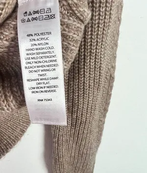 NWT Ruffle Shoulder Crewneck Sweater Oatmeal Size Small S NEW thumbnail 7