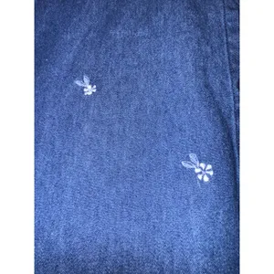 Vintage‎ Chambray Embroidered Floral Top Button Up Women Large Daisy 90s Prairie thumbnail 6