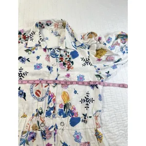 LABEL OF LOVE Women's Size L White Euro Summer Portofino Linen Playsuit Romper thumbnail 10