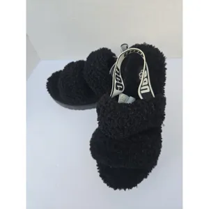 UGG Oh Fluffita Women’s Platform Slingback Slippers Size 6 Black thumbnail 2