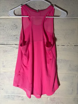 Nike Dri-Fit Pink Vented Racerback Activewear Curved Hem Tank Top M thumbnail 2