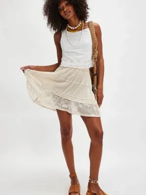 NWT Free People Kayla Solid Embroidered Top White Back Tie XL 100% Cotton thumbnail 4