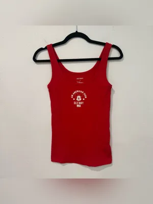 Old Navy x Disney Mickey Mouse An American Icon Red Tank Top S thumbnail 2