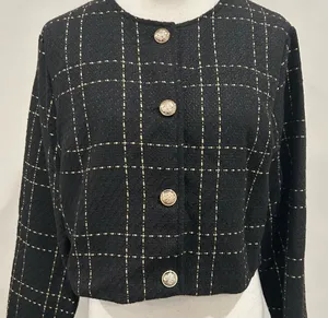Sason Cropped Blazer Black Size XL thumbnail 2