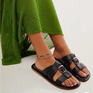 Free People Sloan Buckle Sandals - Black thumbnail 2