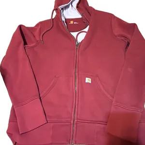 Carhartt Full Zip Hoodie Sweatshirt Women's Medium Red Workwear Outdoors thumbnail 4