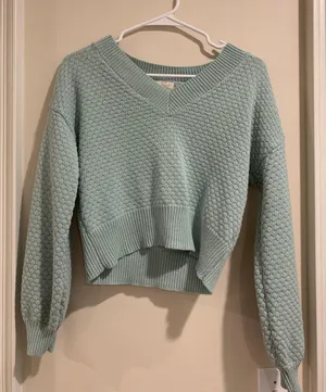 Hippie Rose Teal Sweater thumbnail 2