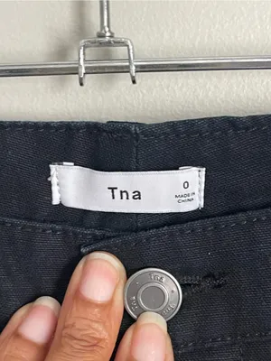 TNA | Black Cargo Utility Pocket Straight Leg Chino Pants Sz 0 thumbnail 10