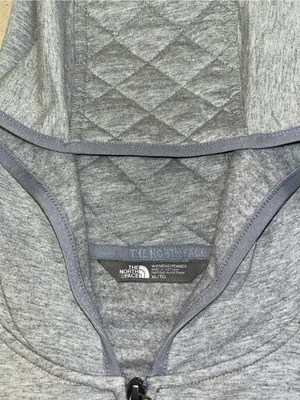 The North Face Quilted Zip Up Hoodie Jacket Grey Athleisure Layer XL Gorpcore thumbnail 10