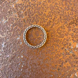 Pandora diamond heart Sterling silver band / size 8 / missing a small diamond thumbnail 5