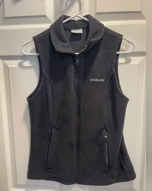 Columbia Vest Womens Medium Black Outdoors Full Zip Fleece Ladies thumbnail 4