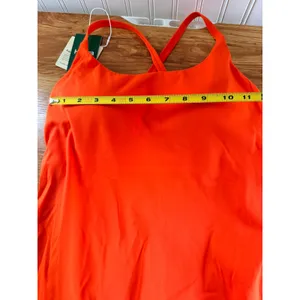 NWT Halara Crisscross Back Active Dress with Built-in Bra & Shorts Orange XS thumbnail 9