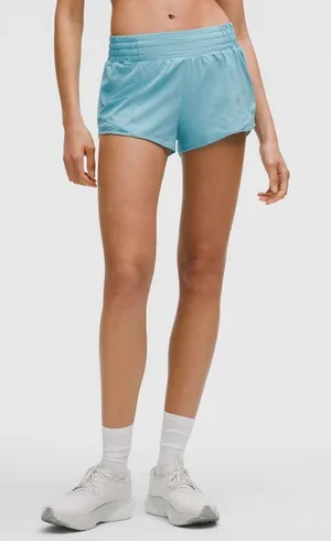 Lululemon Hotty Hot HR Short 2.5" *Lined wash blue size 14 thumbnail 1