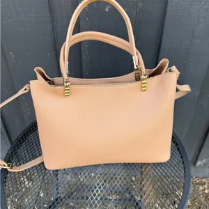 Tan Fashion Shoulder & Crossbody Bag with Gold Hardware thumbnail 2