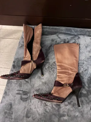 Vicini Vintage Bohemian Tall Leather Boots thumbnail 3
