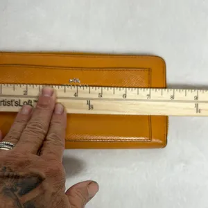 Coach Tan/ orangish Leather Wallet thumbnail 6