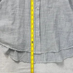 Zara Basic Striped Button Down Tunic Dress XS Blue‎ White Cotton Sleeveless Boho Blue thumbnail 8