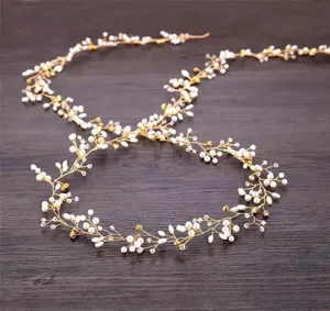 Head Tiara Wedding Flower Pearl thumbnail 7