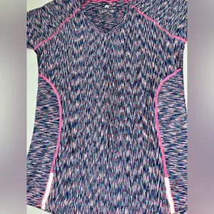 Velocity Athletic V Neck Top Pink Size L thumbnail 4