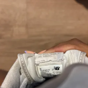New Balance Beige and White Athletic Shoes thumbnail 3