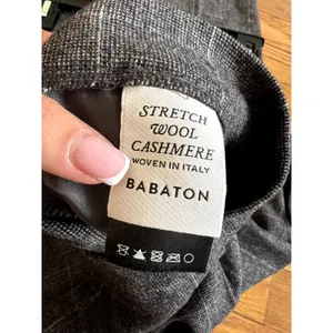 Aritzia Babaton wool cashmere gray plaid checked pants size 2 DRM thumbnail 7