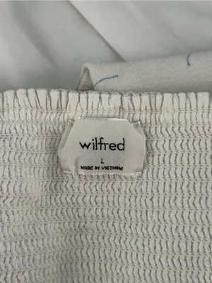 Aritzia Wilfred Basel Bustier Top in White Floral thumbnail 4
