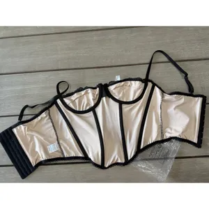 Unbranded Boned Corset‎ Top Shaping Outerwear Push Up Festival Lace Bustier Top thumbnail 7