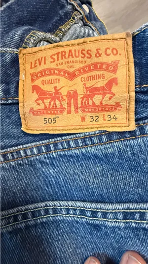 Levi's 505 Regular Fit Straight Leg Jeans Blue Denim W32 L34 Vintage Aesthetic thumbnail 7