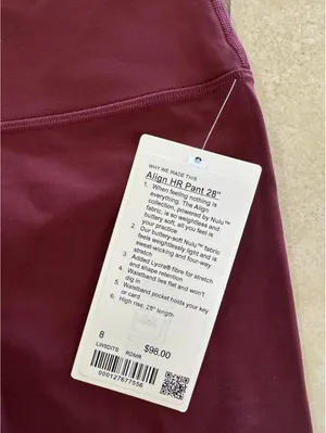 Lululemon Align High Rise 28” Red Merlot Size 8 NWT thumbnail 4