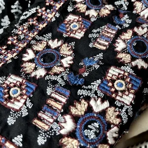 Anthropologie Vanessa Virginia Boho Mini Dress XS Embroidered Kaleidoscope thumbnail 5