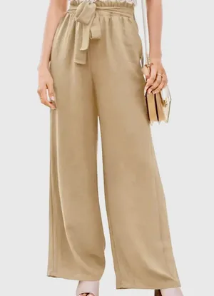 High Rise Elastic Waist Palazzo Pant For Women, Size-S-M thumbnail 2