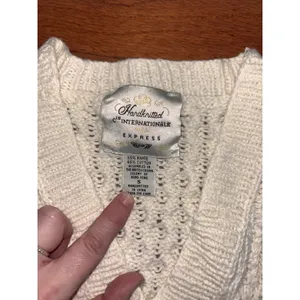 Vtg 90s Express Compagnie Internationale Handknit Cable Knit Sweater S Chunky thumbnail 3