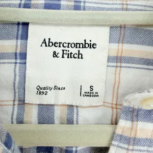Abercrombie Fitch Plaid Flannel Womens Top Sz S Coastal Preppy Light Academia thumbnail 10