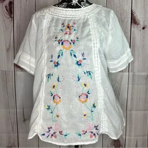 Floral Embroidered Blouse by Umgee thumbnail 1