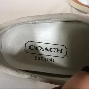 Coach "Brad" White & Gray Suede & Leather Sneakers (7.5) thumbnail 11