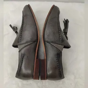 Gray Leather tassel loafer sz 7 by Designs by jackie thumbnail 5