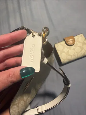 Coach Beige Signature Canvas Crossbody with Cream Trim thumbnail 4