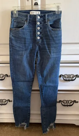 Abercrombie High-Rise Super Skinny Ankle Jeans thumbnail 1
