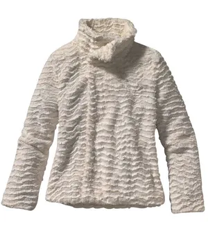 Patagonia Women’s Pelage Fleece Jacket Size Medium Off White Sherpa Snap Front thumbnail 1