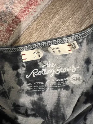 Alice + Olivia Jeans x The Rolling Stones Tank Top Grey Black Tie Dye – Xs/S thumbnail 7
