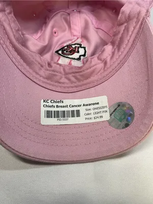 Reebok Kansas City Chiefs Pink Breast Cancer Awareness Adjustable Dad Hat Cap thumbnail 11