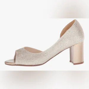 NEW Benjamin Walk Touch Ups Joy Pump Heel Wedding Shoes 7M Champagne $88 thumbnail 7