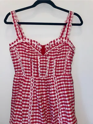 NWT Anthropologie Sleeveless Sweetheart Gingham Midi Dress thumbnail 5