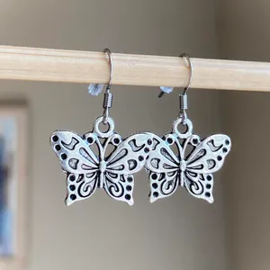 Handmade simple butterfly earrings 🦋 thumbnail 1