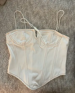 LIONESS Denim Corset Top thumbnail 1