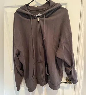 Hollister Charcoal Fleece-Lined Hoodie thumbnail 1