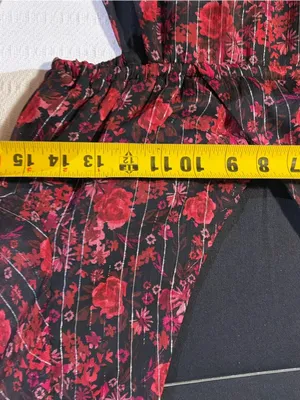 Haute Nites Floral Tiered Cutout Maxi Dress Small Flowy Fairy Party Going Out thumbnail 11