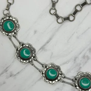 Flower Concho Western Turquoise Enamel Belt OS ✨ thumbnail 9