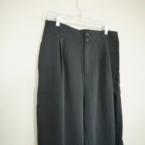 Halara Size Large Pants Black High Waisted Pleated Wide Leg Trousers Career thumbnail 3